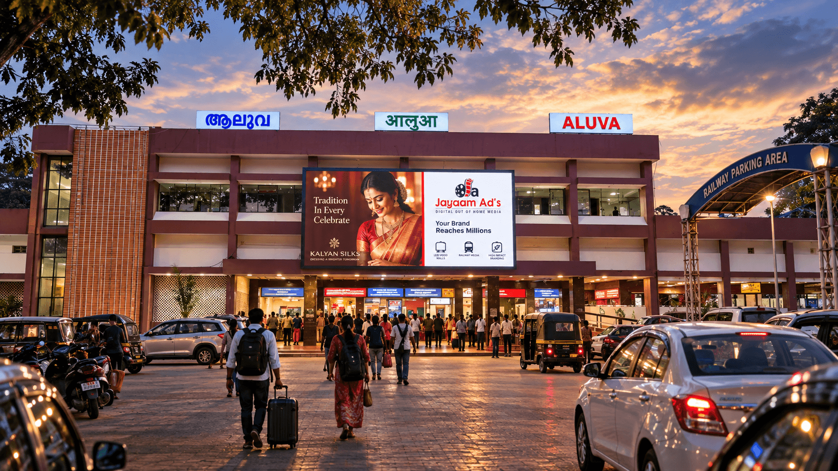 Aluva Railway Station — Main Entry LED video wall