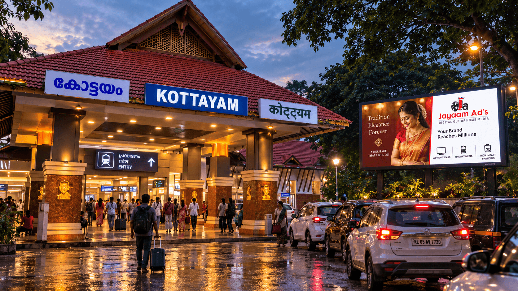 Kottayam Railway Station — Main Entry LED video wall